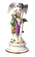 Figur Amor Philomele Nachtigallen f&uuml;tternd Meissen von Rudolf H&ouml;lbe Mythologische Figuren 1. Wahl Modell 195/196b 1850-1924 H&ouml;he:42cm