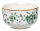sugar bowl oriental painting, flower ornament, green Meissen New Cutout form 00822 1st Choice after 1970 (9cm)