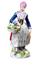 figurine Danish farmer with a basket of vegetables...