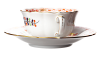 tea cup and saucer tischchen pattern Meissen New Cutout...