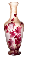 Art Nouveau cameo vase with wine leaf pattern Legras 1st...
