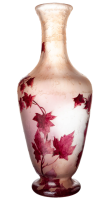 Art Nouveau cameo vase with wine leaf pattern Legras 1st Choice about 1910/20 (46cm)