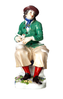 Figur holl&auml;ndischer Bauer mit Pfeife Meissen von Johann Joachim K&auml;ndler Trachtenfiguren 1. Wahl Modell 813 1850-1924 H&ouml;he:13cm