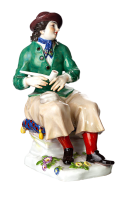 figurine Dutch farmer with pipe Meissen designed by Johann Joachim K&auml;ndler traditional costume figurines 1st Choice form 813 1850-1924 hight:13cm