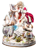 figurine the school of love Meissen designed by M.A.Acier allegories 1st Choice form F74 1850-1924 hight:31cm