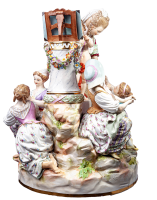 figurine the school of love Meissen designed by M.A.Acier allegories 1st Choice form F74 1850-1924 hight:31cm
