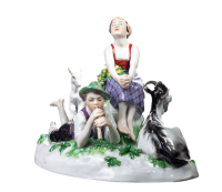 figurine allegory of spring Meissen designed by Erich Hoesel  1st Choice form V124 1905-1924 hight:18cm