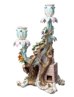 Leuchter Paracelsius mit reicher Applikationsstaffage Meissen Mythologische Figuren von Johann Joachim K&auml;ndler Modell 986 1. Wahl 1850-1924 (23cm)