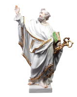 Figur Apostel heiliger Petrus Meissen von Johann Joachim K&auml;ndler Modell 72068 1990 H&ouml;he:22cm