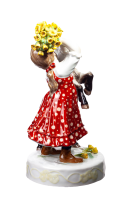 figurine M&auml;dchen mit Ziege Meissen designed by Erich H&ouml;sel 1st Choice form V114 Bossier 23 1905-1924 hight:18,5cm