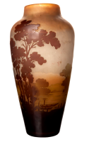big cameo vase with sea landscape Emile Gallé...