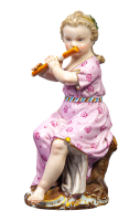 figurine fluet player girls chapel Meissen girls chapel 1st Choice form 2568 1850-1924 hight:14cm