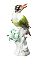 figurine green woodpecker Meissen designed by Johann...