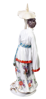 figurine Asian woman with umbrella Meissen designed by Johann Joachim K&auml;ndler Foreigner Groups 1st Choice form 65645 1993 hight:20cm
