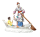 Figur Chinesin mit Kind und Reiher im Kahn Meissen von Johann Joachim K&auml;ndler Fremde V&ouml;lker 1. Wahl Modell 2466 (Neu:65526) 1979 H&ouml;he:15,5cm