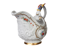 gravy boat indian flowers painting Meissen swan Service form 5228 1st Choice 1990 (18cm)