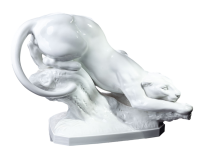 figurine sneaking panther Meissen designed by Erich Oehme...