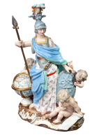 figurine Pallas Athena with 3 cupits Meissen designed by M.A.Acier mythological figurines 1st Choice form D2 1850-1924 hight:22cm