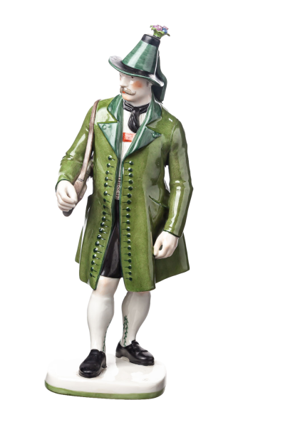 figurine tirol marksman Nymphenburg designed by Resl Schröder Lechner figurines with tradional glothes 1st Choice form 832 10 after 1940 hight:23,5cm