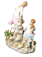 figurine Tritons fishing Meissen designed by Johann Joachim K&auml;ndler allegories 1st Choice form C 35 1880-1924 hight:31cm