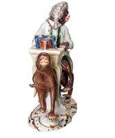 Meissen Affe als Klavierspieler Affenkapelle von Johann Joachim K&auml;ndler Modell 60020 1. Wahl 1997 (12cm)