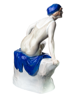 figurine bathing woman in the wind Rosenthal designed by Rudolf Marcuse N/A 1st Choice form 316 1918 hight:26cm