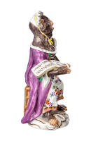 figurine singing ape Meissen designed by  Ape Chapel 1st Choice form 60018 1982 hight:13cm