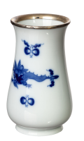 vase blue dragon pattern silver rim Meissen New Cutout form 429 1st Choice 1934-48 (11cm)