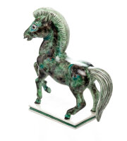 Figur antikes Pferd trabend Nymphenburg von Luise Terletzki-Scherf Tierfiguren 1. Wahl Modell 988b nach 1958 H&ouml;he:16cm