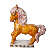 figurine fairytales pony trotting Nymphenburg designed by Luise Terletzki-Scherf Animals 1st Choice form 989 P after 1958 hight:16cm