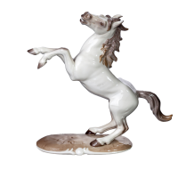 figurine rising arab horse Nymphenburg designed by August G&ouml;hring Animals 1st Choice form 800b after 1960 hight:18cm