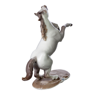 Figur steigendes Araber Pferd Nymphenburg von August G&ouml;hring Tierfiguren 1. Wahl Modell 800b nach 1960 H&ouml;he:18cm