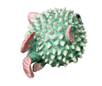 figurine blowfish in green Nymphenburg designed by Luise Terletzki-Scherf Animals 1st Choice form 2008 P 1930-1976 hight:7cm