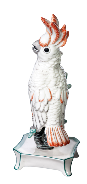 figurine cockatoo
 Nymphenburg designed by Luise Terletzki-Scherf Animals 1st Choice form 677 after 1931 hight:19cm