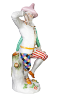 figurine Harlequin dancing Meissen designed by Peter Reinicke Commedia del Arte 1st Choice form 454 (Neu/New: 64516) 1971 hight:15cm