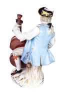 figurine celo player Meissen designed by Johann Elias Meyer gallant chapel 1st Choice form Nr 6 ( Neu/New: 60035) 1850-1924 hight:12,5cm