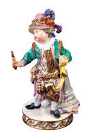 figurine boy with hobbyhorse Meissen designed by...