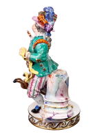 figurine boy with hobbyhorse Meissen designed by M.A.Acier allegories 1st Choice form E 94 1850-1924 hight:15,5cm