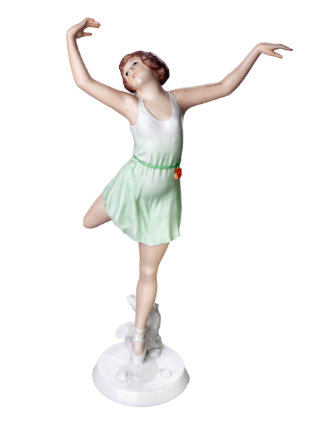 Rosenthal Figur der Frühling von Dorothea Charol Tänzer/Tänzerinnen 1. Wahl Modell 211 1932 Höhe:24cm