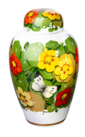 Lidded vase watercress with butterfly Nymphenburg form 3...