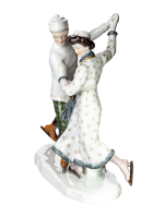 figurine Ice Skaters Meissen designed by Alfred K&ouml;nig 1st Choice form Z195 1911-1924 hight:21cm