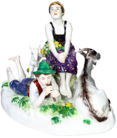 figurine allegory of spring Meissen designed by Erich H&ouml;sel allegories 1st Choice form V124 1905-1924 hight:16,5cm