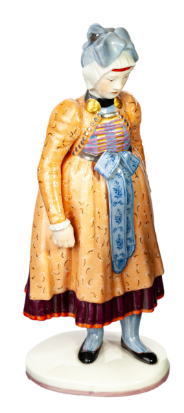 figurine Dachauan woman in traditional dress Nymphenburg designed by Resl Schröder Lechner figurines with tradional glothes 1st Choice form 845 10 after 1940 hight:20cm
