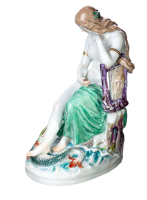 Meissen Figur Loreley von Ludwig Schwanthaler Mythologische Figuren 1. Wahl Modell N 109 1882-1924 H&ouml;he:19,5cm
