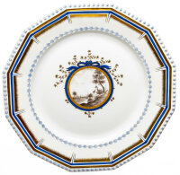 dinnner plate with landscape view Nymphenburg Pearl...