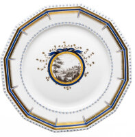 dinnner plate with landscape view Nymphenburg Pearl Service designed by Dominikus Auliczek form 0927 1st Choice after 1930 (25cm)