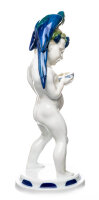 figurine bacchante with parrot Rosenthal designed by Ferdinand Liebermann 1st Choice form K 43 about 1920 26cm